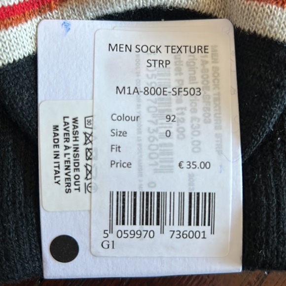 2 Pairs of PAUL SMITH Men’s or women’s Socks stripes NEW with gift bag - Picture 7 of 8